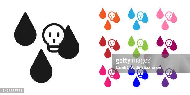 black acid rain radioactive cloud icon