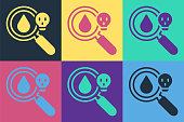 pop art poisonous research magnifying glass