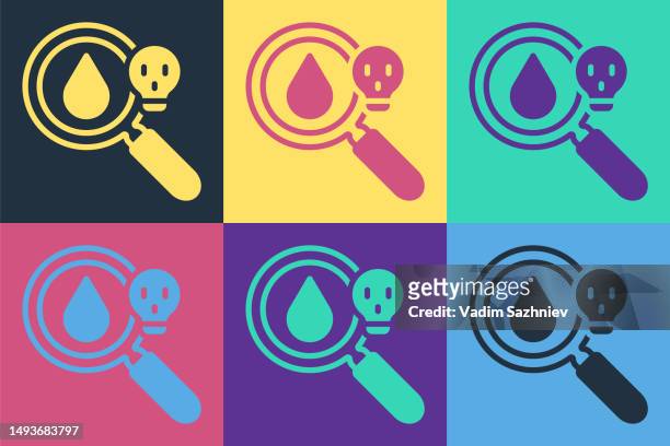 pop art poisonous research magnifying glass