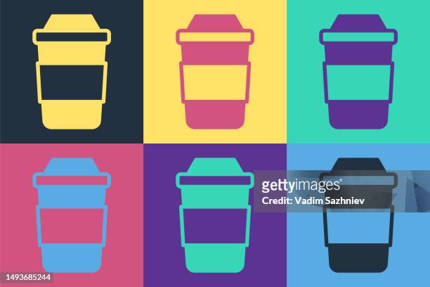 pop art cup tea icon isolated