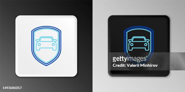 line car protection insurance icon isolated