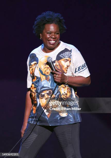 Leslie Jones performs her stand-up comedy routine on a stop of the Leslie Jones: Live Tour at The Theater at Virgin Hotels Las Vegas on May 26, 2023...