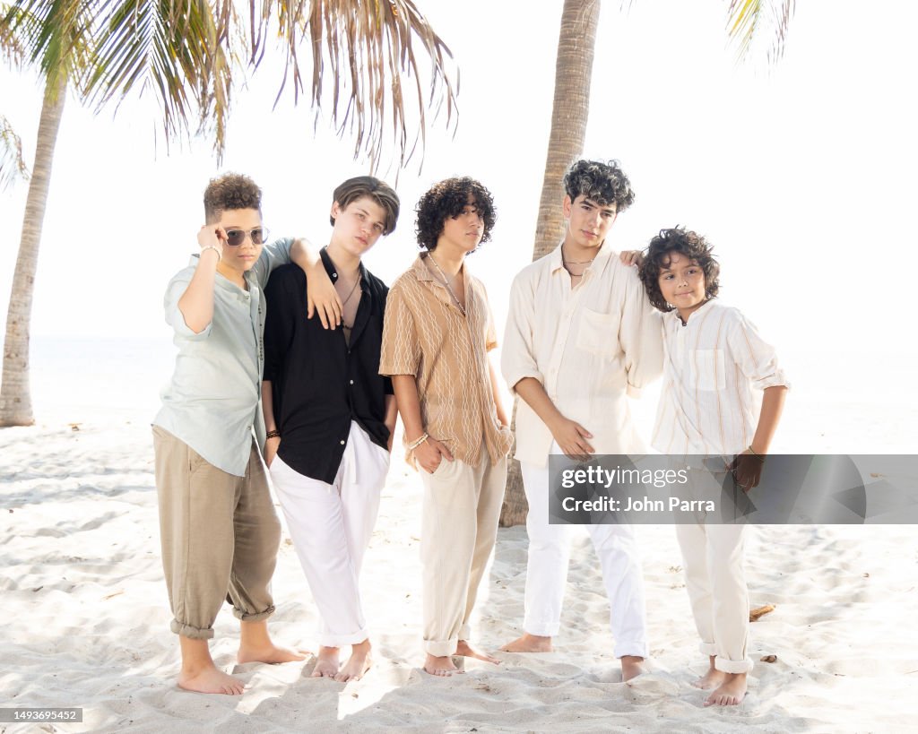 The new Menudo boy band members Ezra Gilmore, Gabriel Rossell,... News ...