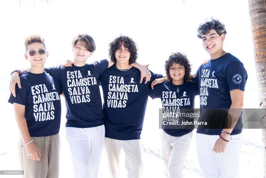 The new Menudo boy band members Ezra Gilmore, Gabriel Rossell,... News ...