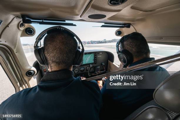 panoramic views unfold on both sides within the aircraft cabin - 2 sides stock pictures, royalty-free photos & images