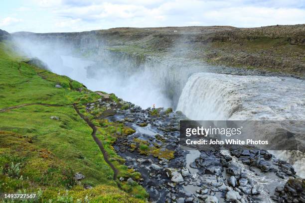 dettifoss. waterfall. iceland. - dettifoss waterfall stock pictures, royalty-free photos & images