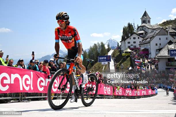 Yukiya Arashiro of Japan and Team Bahrain - Victorious crosses the finish line during the 106th Giro d'Italia 2023, Stage 20 a 18.6km individual...