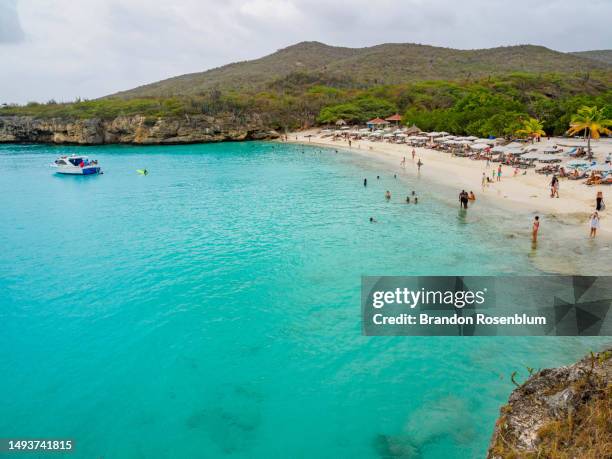 grote knip beach in curacao - knip beach stock pictures, royalty-free photos & images