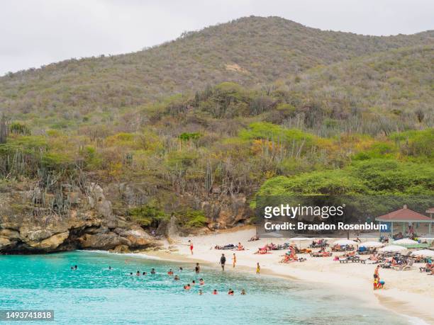 grote knip beach in curacao - knip beach stock pictures, royalty-free photos & images