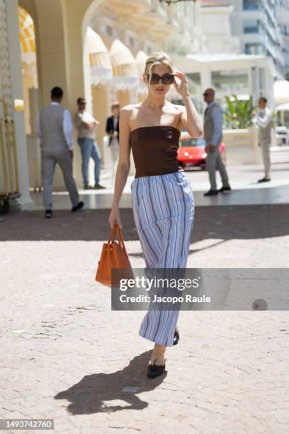 Elsa Hosk is seen during the 76th Cannes film festival on May 27, 2023 in Cannes, France.