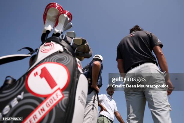 Jorge Campillo of Spain looks on before he plays his tee shot on the 8th hole during Day Three of the KLM Open at Bernardus Golf on May 27, 2023 in...