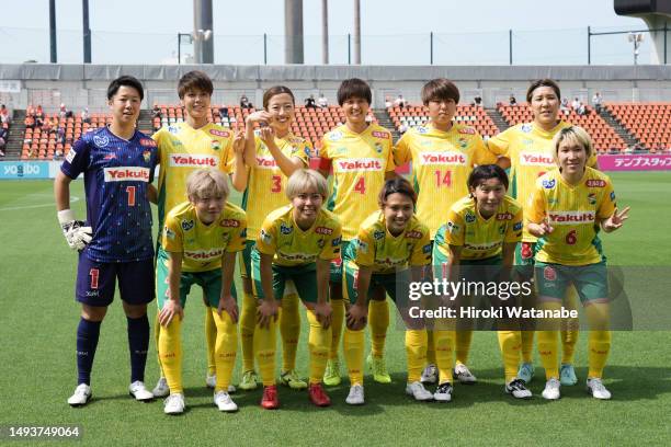 United Chiba Ladies pose for photograph on May 27, 2023 in Saitama, Japan.