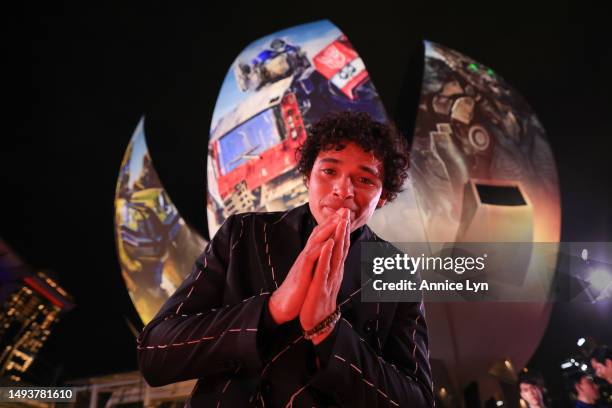 Anthony Ramos attends the World Premiere of Paramount Pictures' "Transformers: Rise of the Beasts" at Marina Bay Sands on May 27, 2023 in Singapore,...