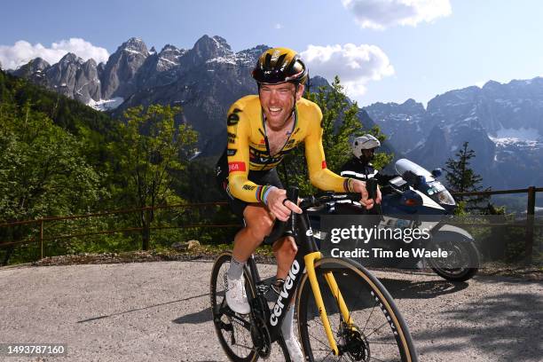 Rohan Dennis of Australia and Team Jumbo-Visma sprints during the 106th Giro d'Italia 2023, Stage 20 a 18.6km individual climbing time trial stage...