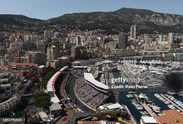 General view during qualifying ahead of the F1 Grand Prix of Monaco at Circuit de Monaco on May 27, 2023 in Monte-Carlo, Monaco.