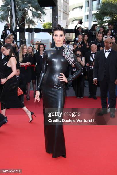 Isabeli Fontana attends the "Elemental" screening and closing ceremony red carpet during the 76th annual Cannes film festival at Palais des Festivals...