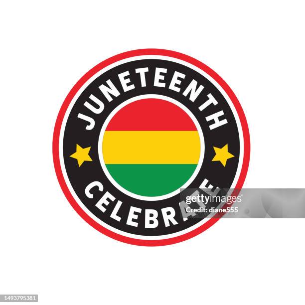 juneteenth icon on a transparent background - juneteenth stock illustrations