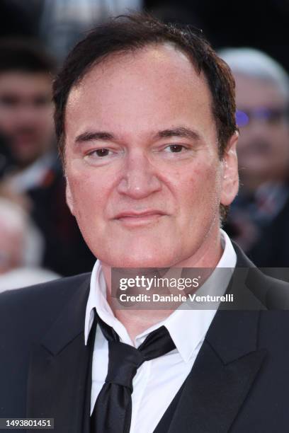 Quentin Tarantino attends the "Elemental" screening and closing ceremony red carpet during the 76th annual Cannes film festival at Palais des...