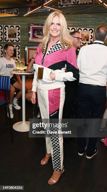 Penny Lancaster attends the 1st anniversary performance of "ABBA Voyage" at the ABBA Arena on May 27, 2023 in London, England.