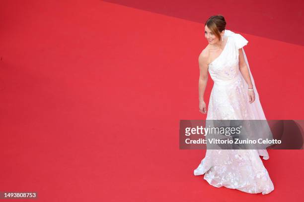 Geri Halliwell attends the "Elemental" screening and closing ceremony red carpet during the 76th annual Cannes film festival at Palais des Festivals...