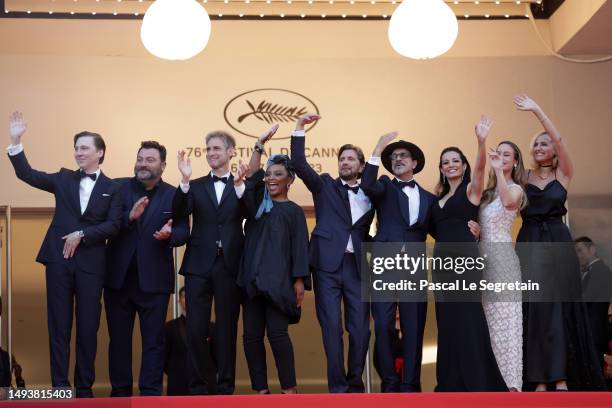 Jury members Paul Dano, Denis Ménochet, Damián Szifron, Rungano Nyoni, President of the Jury Ruben Östlund, Atiq Rahimi, Maryam Touzani, Brie Larson...