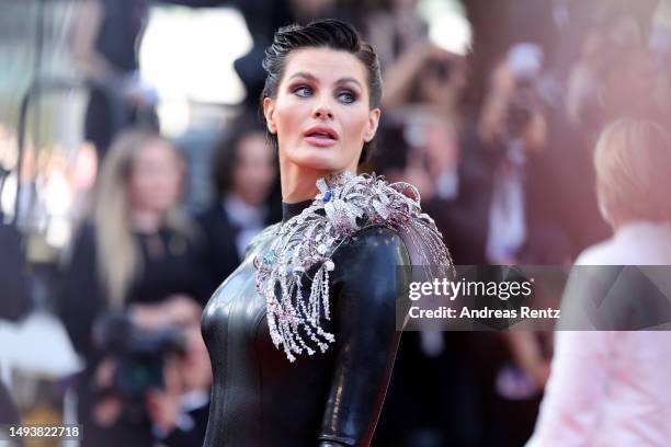 Isabeli Fontana attends the "Elemental" screening and closing ceremony red carpet during the 76th annual Cannes film festival at Palais des Festivals...