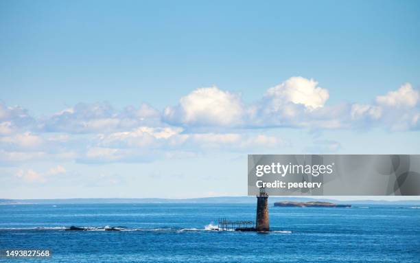 ram island ledge light station, maine - boothbay harbor stock pictures, royalty-free photos & images