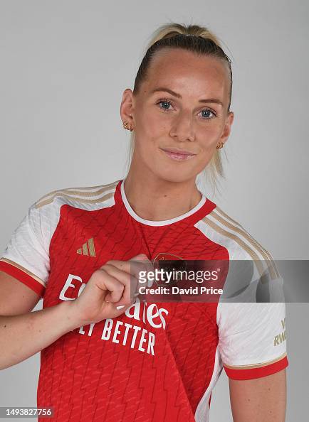 Stina Blackstenius of Arsenal poses in the 2023-24 Home Kit at London ...