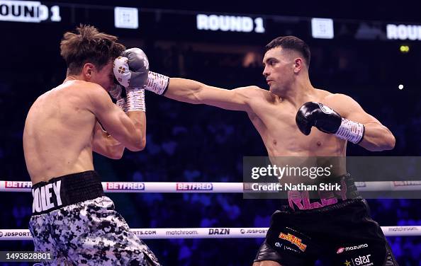 Foley Boxer Jack Catterall punches Darragh Foley during the light-welterweight ...
