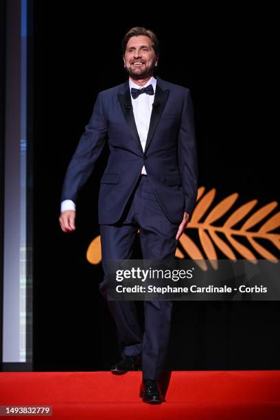 Ruben Ostlund during the closing ceremony during the 76th annual Cannes film festival at Palais des Festivals on May 27, 2023 in Cannes, France.