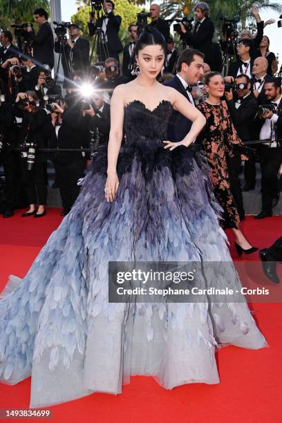 Fan Bingbing attends the "Elemental" screening and closing ceremony red carpet during the 76th annual Cannes film festival at Palais des Festivals on...