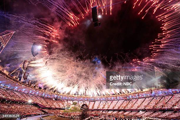 Opening Ceremony -- Pictured: The 'Isles of Wonder' Opening Ceremony of the 2012 Summer Olympic Games held in London, England held on July 27, 2012 --