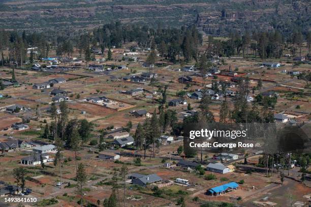 Aerial photos of Paradise, California, show a slow recovery from The Camp Fire, the deadliest and most destructive fire in California history, as...