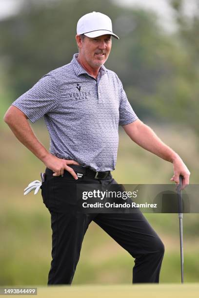 Paul Stankowski looks on during the third round of the KitchenAid Senior PGA Championship at Fields Ranch East at PGA Frisco on May 27, 2023 in...