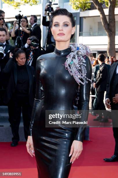 Isabeli Fontana attends the "Elemental" screening and closing ceremony red carpet during the 76th annual Cannes film festival at Palais des Festivals...