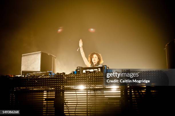 Annie Mac performs on stage during Global Gathering at Long Marston Airfield on July 27, 2012 in Stratford-upon-Avon, United Kingdom.