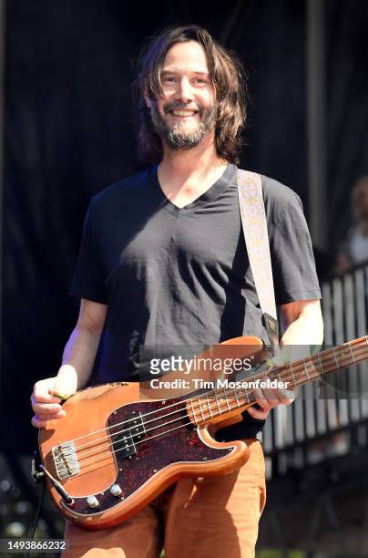 Keanu Reeves of Dogstar performs during the 2023 BottleRock Napa Valley festival at Napa Valley Expo on May 27, 2023 in Napa, California.