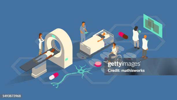 neurology illustration - als stock illustrations