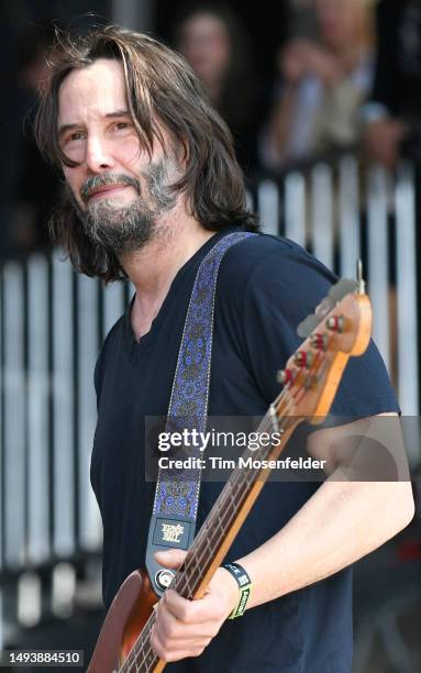 Keanu Reeves of Dogstar performs during the 2023 BottleRock Napa Valley festival at Napa Valley Expo on May 27, 2023 in Napa, California.