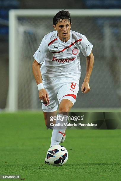 Ljubomir Fejsa of Olympiacos in action during a pre-Season friendly match between Newcastle United and Olympiacos on July 27, 2012 in Faro, Portugal.