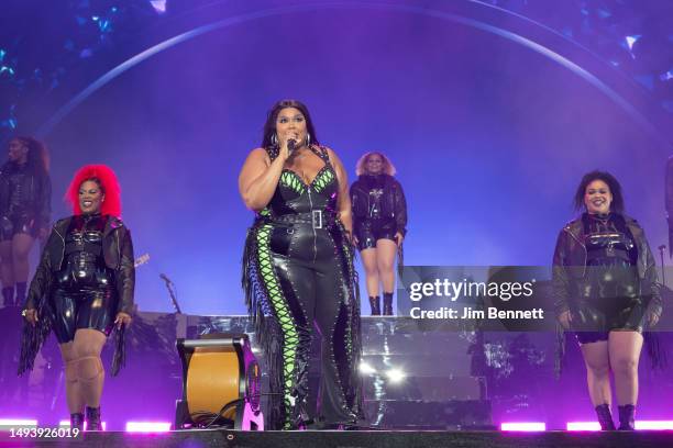 Rapper, singer and songwriter Lizzo performs live on stage during the 2023 BottleRock Napa Valley festival at Napa Valley Expo on May 27, 2023 in...