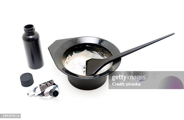 tintura per capelli kit - tintura per capelli foto e immagini stock