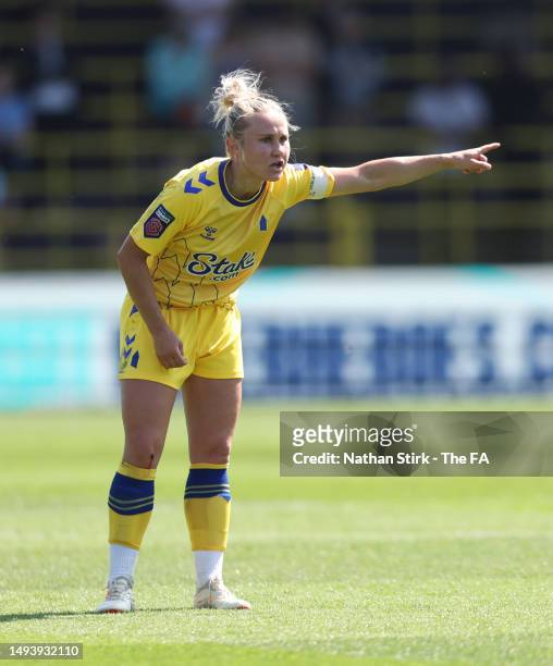 Isobel Christiansen of Everton during the FA Women's Super League match between Manchester City and Everton FC at The Academy Stadium on May 27, 2023...