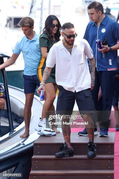 Neymar Jr and Bruna Biancardi attend the F1 Grand Prix of Monaco at Circuit de Monaco on May 28, 2023 in Monte-Carlo, Monaco.