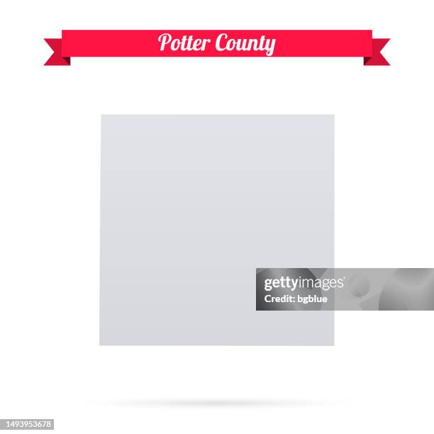 potter county, texas. map on white background with red banner - amarillo texas stock illustrations