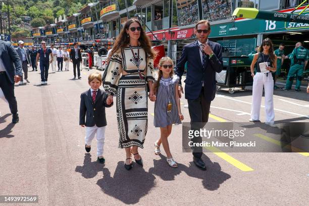 Maximilian Casiraghi, Tatiana Santo Domingo, India Casiraghi and Andrea Casiraghi attend the F1 Grand Prix of Monaco at Circuit de Monaco on May 28,...