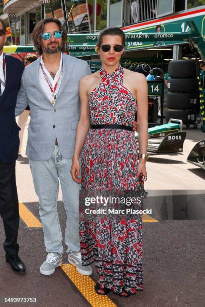 Dimitri Rassam and Charlotte Casiraghi attend the F1 Grand Prix of Monaco at Circuit de Monaco on May 28, 2023 in Monte-Carlo, Monaco.