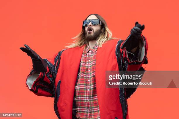 Jared Leto of Thirty Seconds to Mars performs on Radio 1 Stage during BBC Radio 1's Big Weekend 2023 at Camperdown Wildlife Centre on May 28, 2023 in...