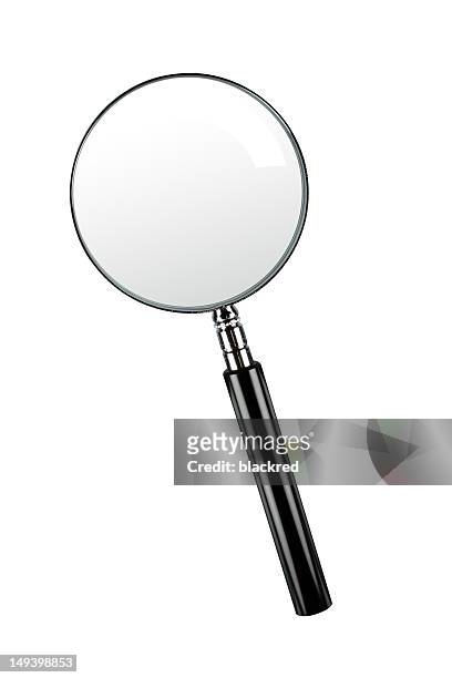 magnifying glass - vergrootglas stockfoto's en -beelden
