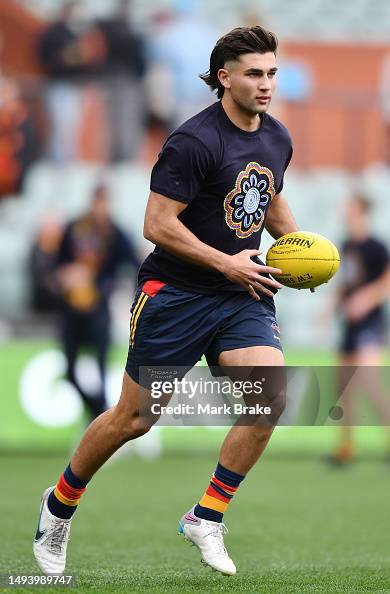 Josh Rachele of the Crows during warm ups of the round 11 AFL match ...